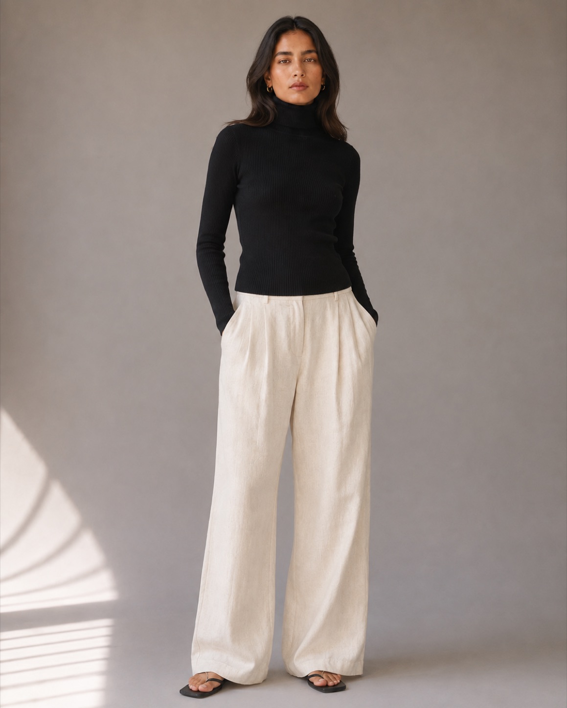 A black turtleneck